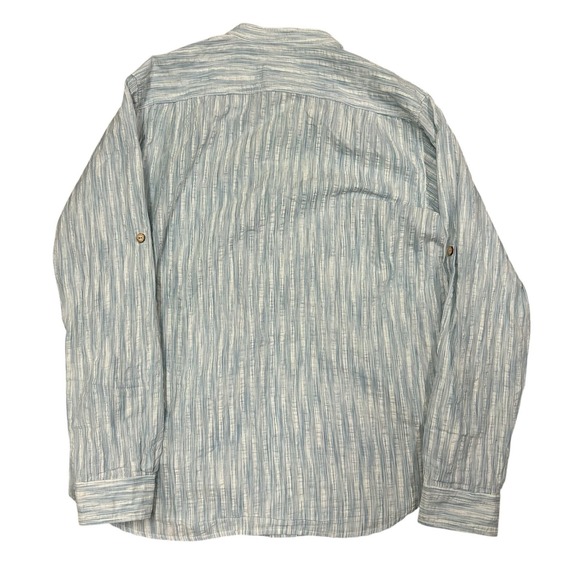 The Territory Ahead Seersucker Shirt Mens Large Blue White Long Sleeve Cotton - Picture 3 of 8